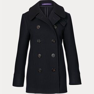 Ralph Lauren Purple Label Logan Double-Faced Wool-Cashmere Peacoat NWT Size 2